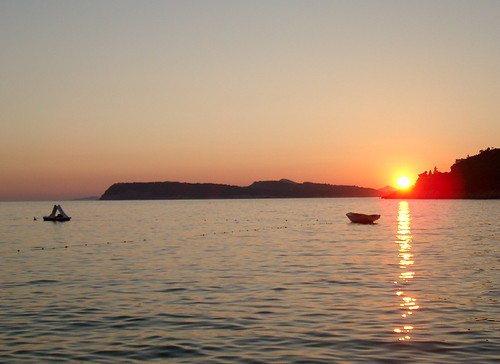 sunset sundown dubrovnik adriatic