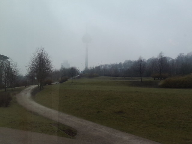 Misty Telecom Tower from the hotel window
