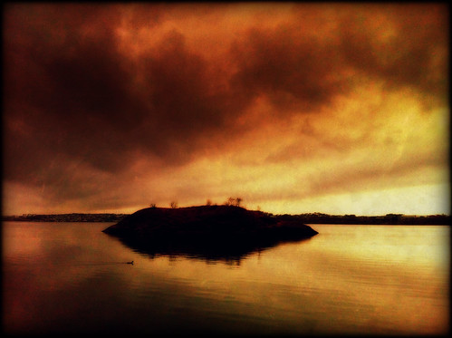 sunset sea sky water norway clouds golden norge duck sandnes rogaland iphone gandsfjorden