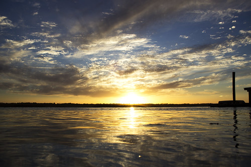 sunset sky reflection water saint st florida ripple drama augustine