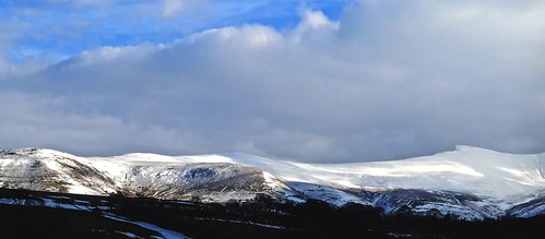 sky mountain snow brecon