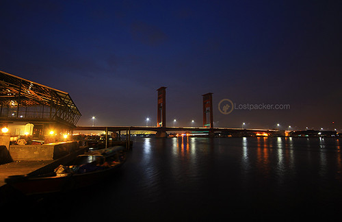 bridge sunrise indonesia palembang