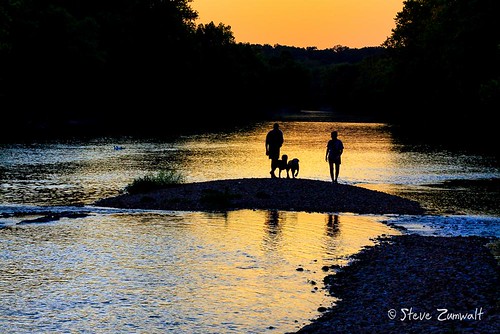 sunset dog pet evening unitedstates walk missouri joplin shoalcreek