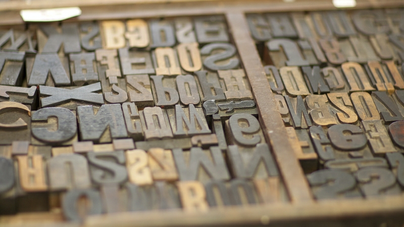 Letterpress wood type