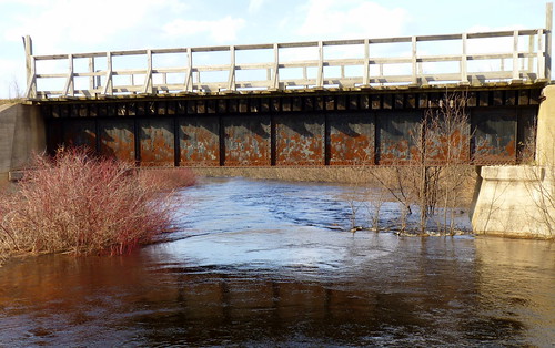 county railroad bridge colors rock river spring rust michigan trails upper rails former reds peninsula alger