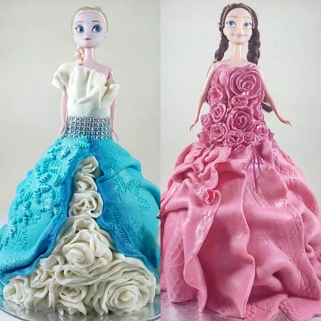 Elsa and Anna Doll Cake by Bong Lopena of Sweetdreams by Ysabelle
