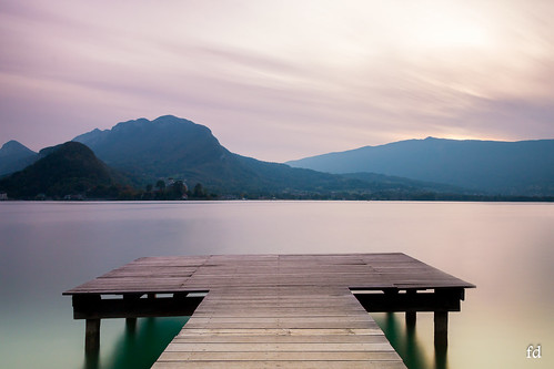 le longexposure poselongue paysage landscape coucherdesoleil sunrise lacdannecy lac lake france