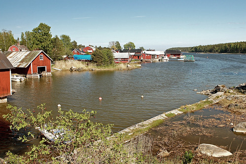 sweden boathouse falun fishingvillage boatshed faluröd gästrikland båthus sjöbod fiskeläge jungfrukusten maidencoast saltharsfjärden