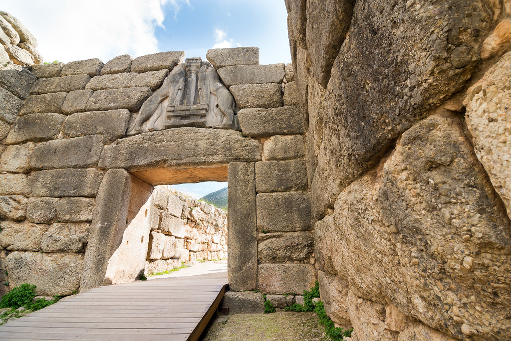 Porte des Lions, site de Mycènes