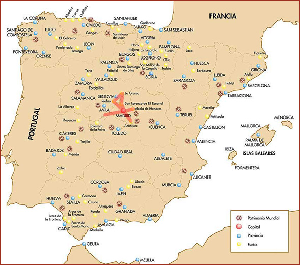 Mapa UNESCO Espanha