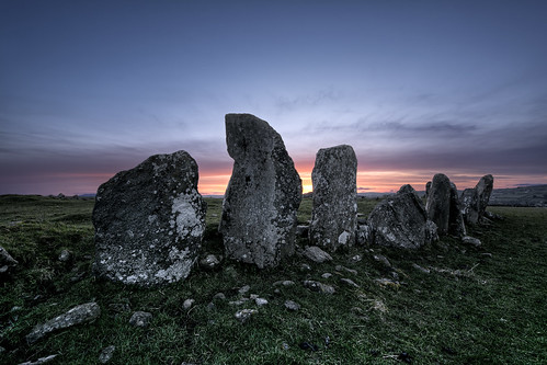 county blue ireland sunset red summer vacation sky irish sun holiday tourism monument field rock stone set standing circle lens landscape photography countryside site ancient nikon worship rocks europe day photographer angle dusk stones side country wide scenic landmark visit tourist eire clear national fox trust granite mystical hd druid colourful nikkor monuments gareth hdr donegal pagan druids mythical tyrone wray beltany raphoe strabane 1024mm d5200 hdfox