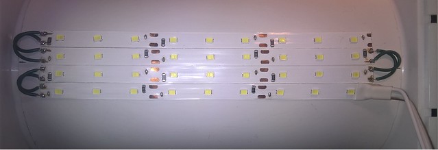 led strip mounted on tube
