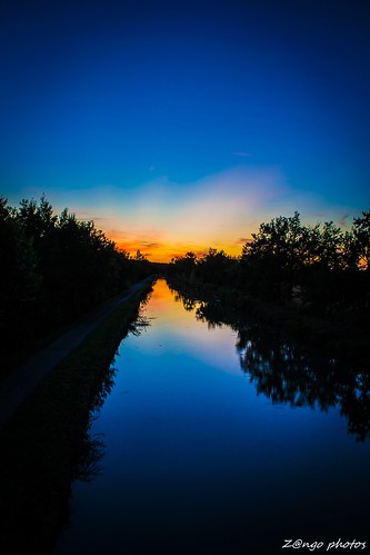 canal riviere crépuscule lotetgaronne arbre reflet