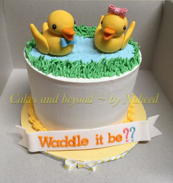 Gender Reveal Cake by Cakes and Beyond ~ by Naheed