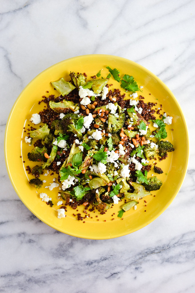 Brown Butter Broccoli Over Quinoa and Feta | Things I Made Today