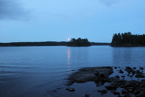 moon island sweden schweden insel moonrise rise östra silen västra mondaufgang