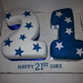 number 21st birthday cake