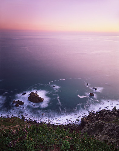 ocean longexposure sunset sea film portugal water velvia 4x5 atlanticocean rvp