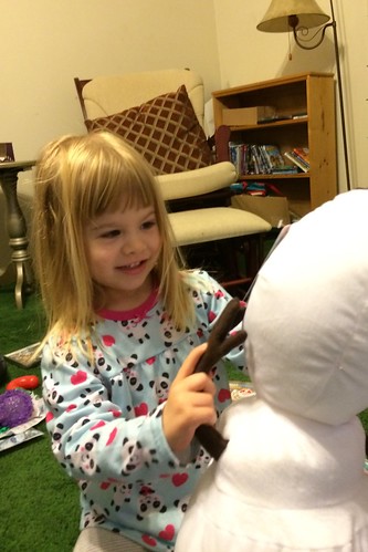 Lucy liked her giant Olaf