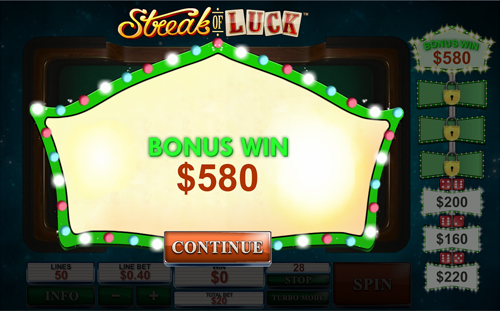 free Streak of Luck gamble feature
