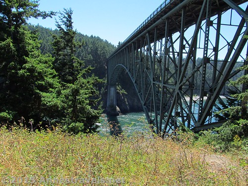 The bridge from the eastern side of Pass Island, Deception Pass State Park, Washington