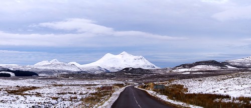 mountain snow landscape scotland highlands scottish sutherland assynt