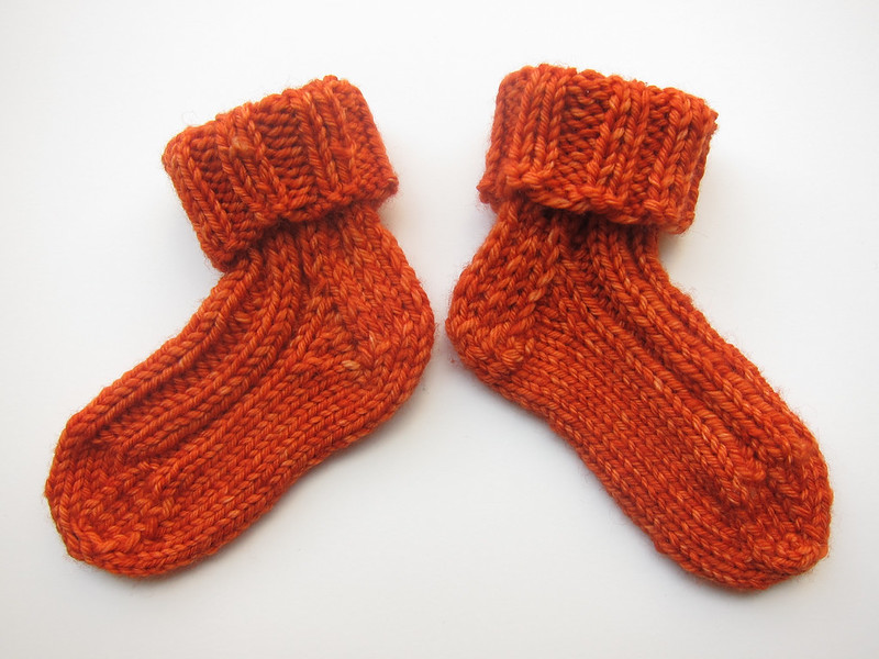 Orange Jellybean Baby Socks