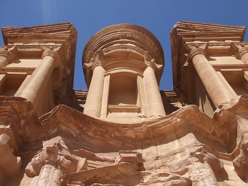 architecture facade ancient petra jordan classical eldeir antiquity nabatean