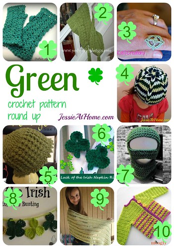 Green Crochet Pattern Round Up from Jessie At Home