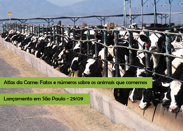 Convite do evento do lançamento do Atlas da Carne em português, que acontecerá nesta quinta-feira (29), em São Paulo - Créditos: Reprodução
