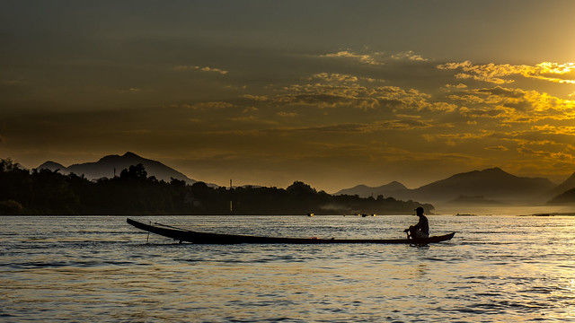 Sunset on the Mekong