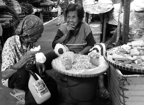 old ladies blackwhite market philippines talking trader pinipig nuevaecija bongabon