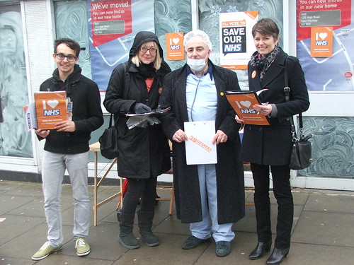 38 Degrees members campaign to 'Save our NHS' in Finchley and Golders Green