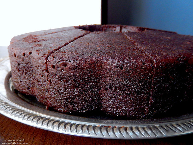black chocolate party cake