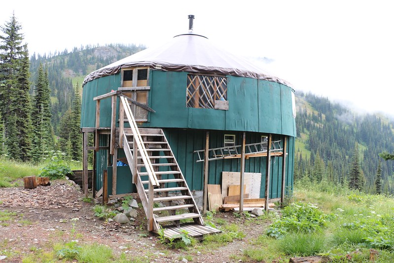 Modern-day yurt in the Indiana Basin north of the Barron mining ghost town