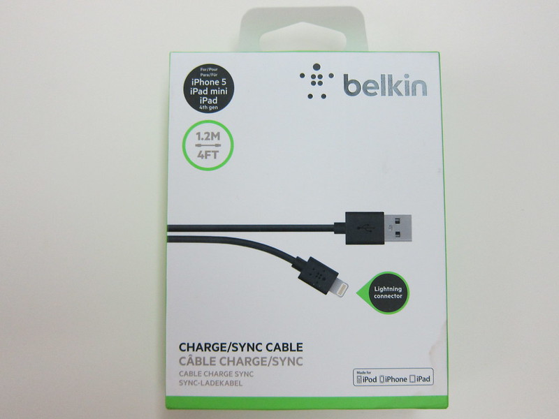 Belkin Lightning to USB ChargeSync Cable (4ft) - Box Front