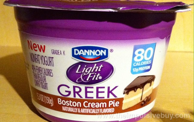 Dannon Light & Fit Boston Cream Pie Greek Yogurt