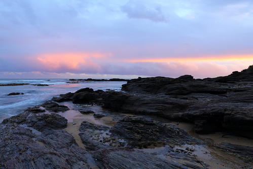 sunset newzealand beach coast nz dunedin