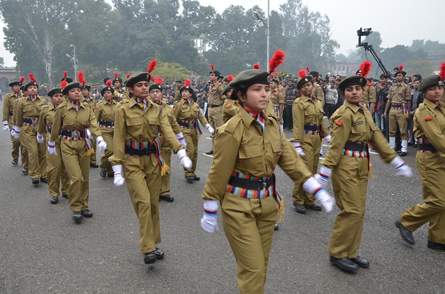 NCC Cadets taking out a parade on Republic Day