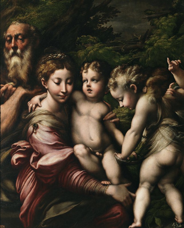 Parmigianino - La Sagrada Familia con ángeles (c.1524)