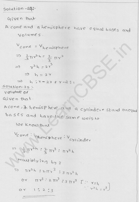 RD Sharma Class 9 solutions Chapter 21 Surface Area and volume of A Sphere Ex 21.1 25