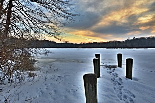 winter sunset blydenburghcountypark