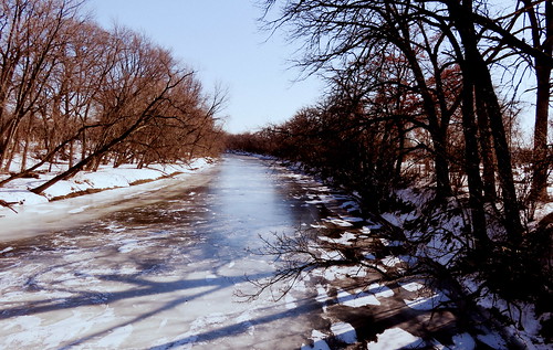 winter snow chicago ice home cemetery forest river shadows des plaines chicagoist desplaines