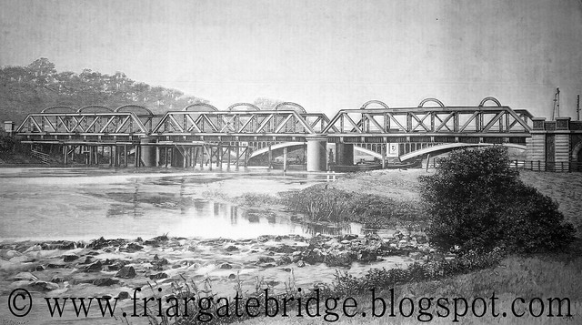 Midland Railway Bridge over River Trent at Thrumpton, Nottinghamshire, UK built by Andrew Handyside in 1894