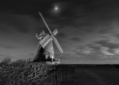 sunset windmill canon eos is long exposure moonlight 5d after 1635 mkiii thaxted f4l