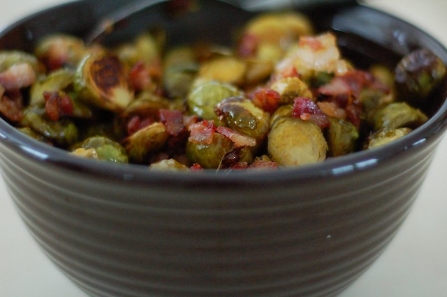 Maple Bacon Roasted Brussels Sprouts by Eve Fox, The Garden of Eating, copyright 2014
