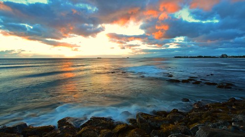 light sunset vacation beach island hawaii long exposure slow waikiki oahu magic low rocky shutter hi honolulu edmund garman d7000