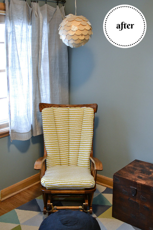 Reupholstering a Nursery Glider | Things I Made Today