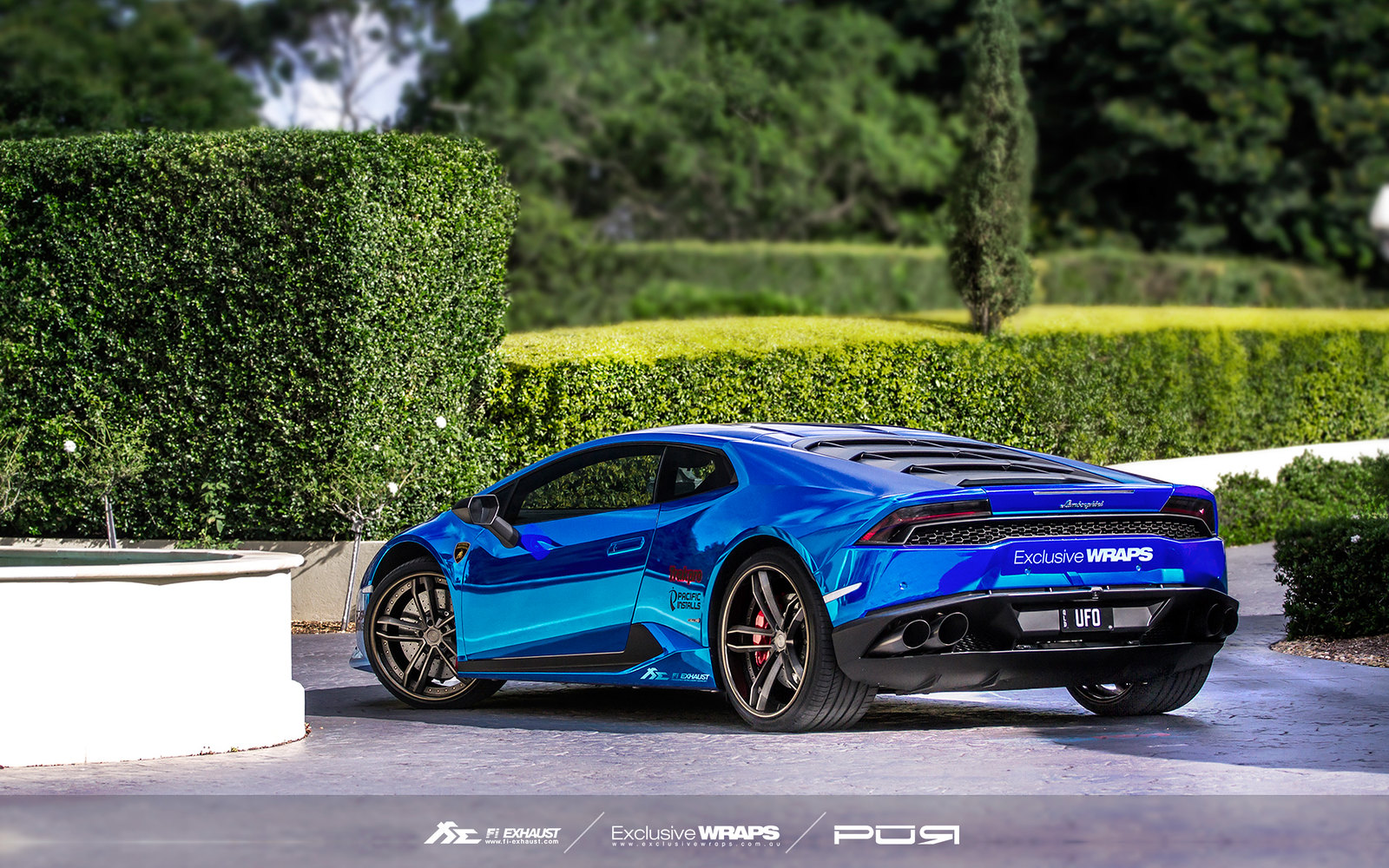 Chrome Blue Lamborghini Huracan LP610 with Fi Exhaust ...