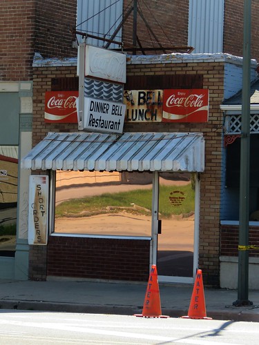 smalltown salem indiana diner greasyspoon awning reflection rust coke cocacola metalsigns plasticsigns